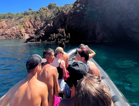 Palais Bulles seen from the sea during the Esterel boat excursion